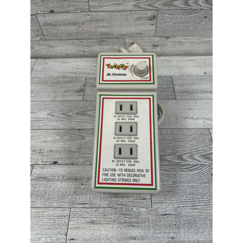 Mr. Christmas Twinky Model 131 Makes Lights Twinkle 3 Plugs Varying Speeds Works